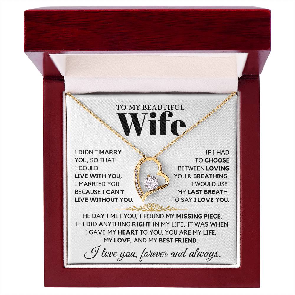 I Can't Live Without You - Christmas Gift To Wife