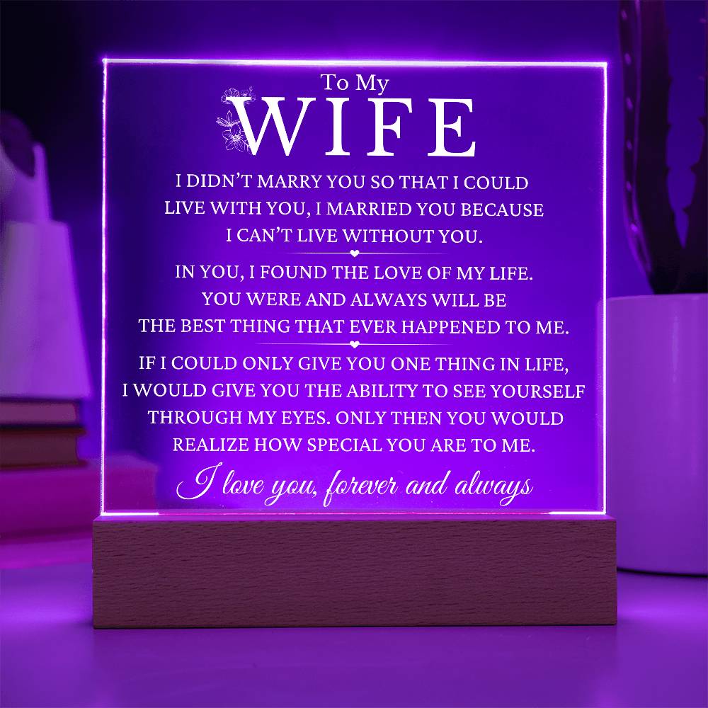 I Can't Live Without You - Christmas Gift To Wife