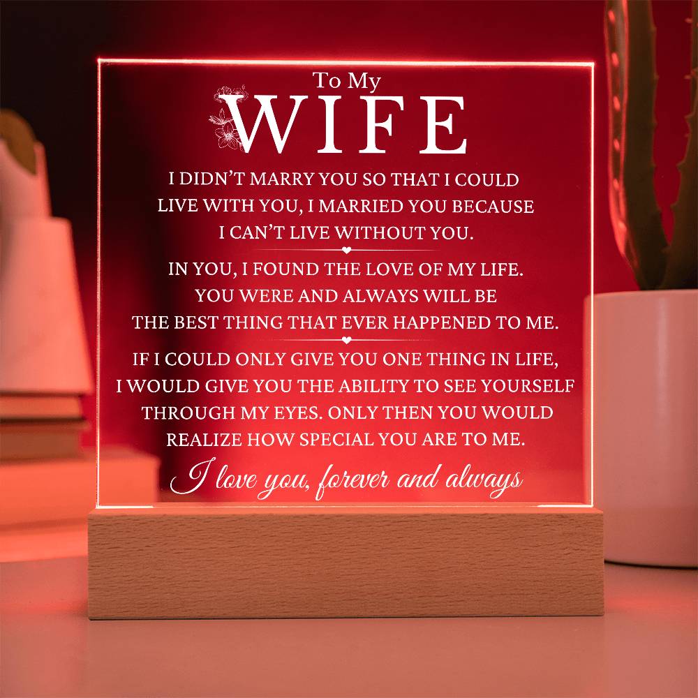 I Can't Live Without You - Christmas Gift To Wife